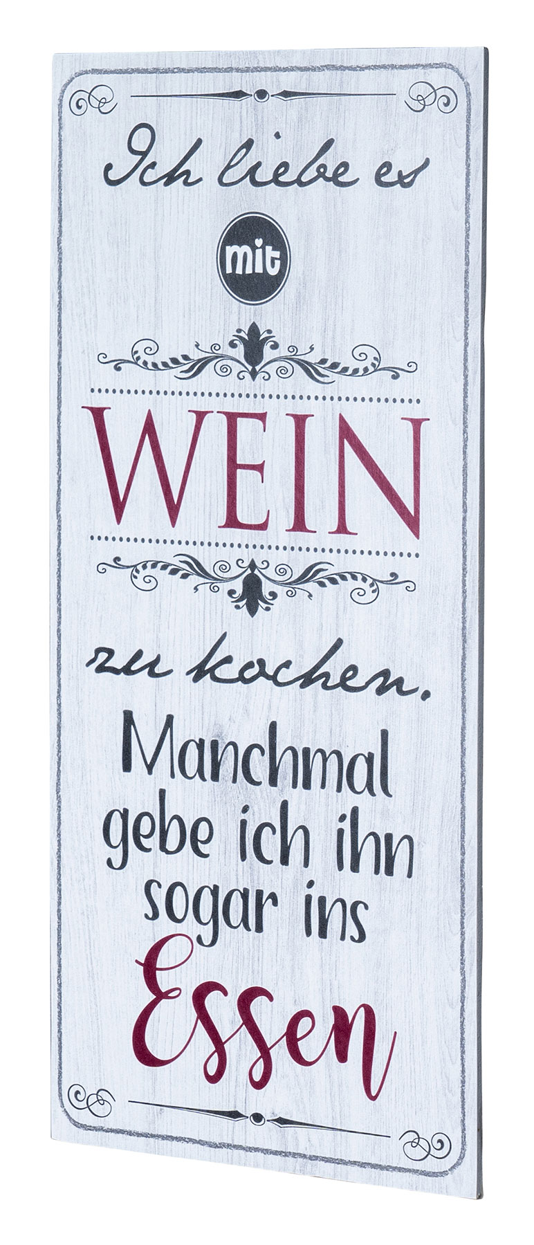 Wandbild 20x40cm Küchendeko Bild Spruch Deko Wanddeko Wein Küche Wandschild