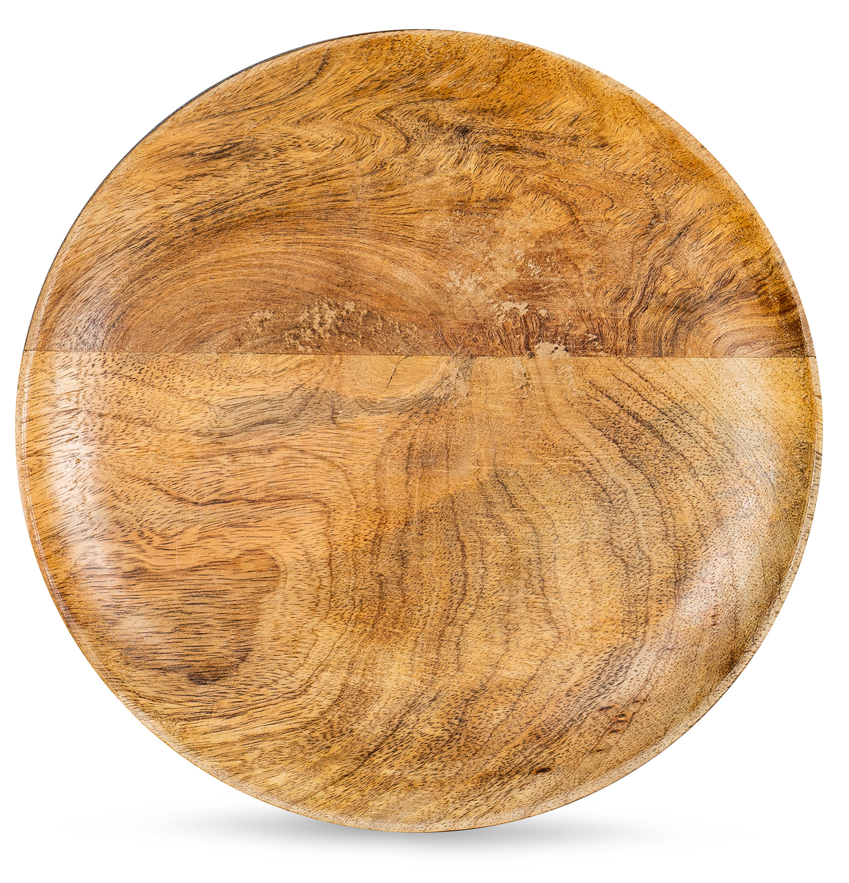 Holzschale Rund Mango Holz 30x30 cm Tischdeko Schale Deko-Teller Obstschale
