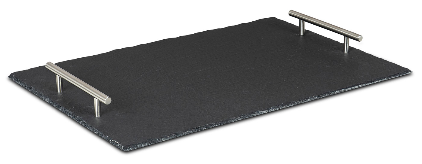 Tablett Schiefer 45x30cm Serviertablett Tischdeko Servierplatte Deko Rechteckig