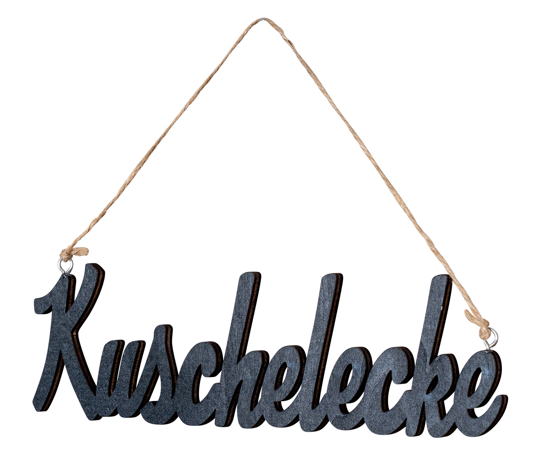 Türschild L22cm Hängerchen Holz Schwarz Kuschelecke Schriftzug Deko Wanddeko
