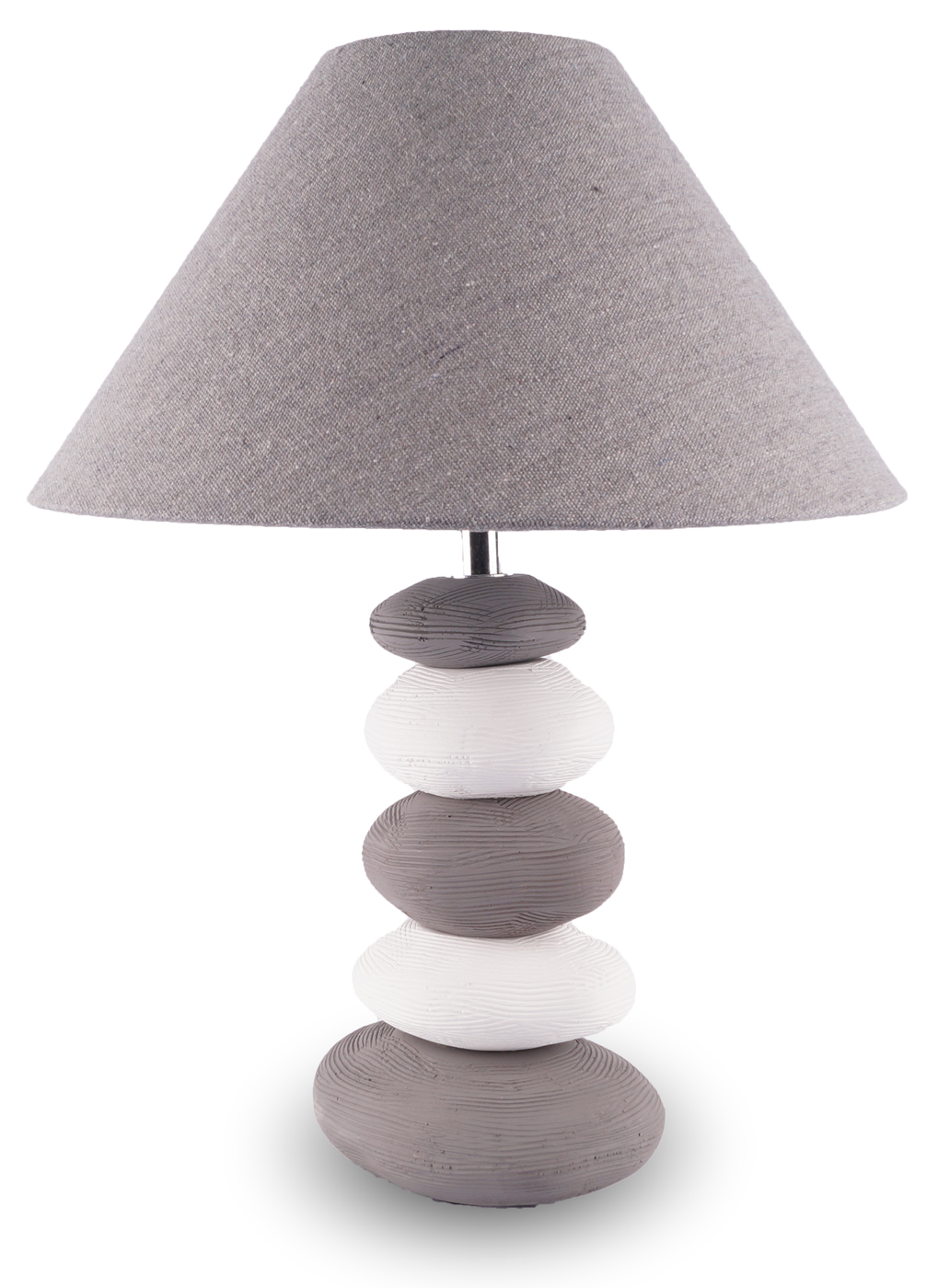 B: Grau Steinoptik Weiß 42x30cm Design Tischleuchte Lampe H x