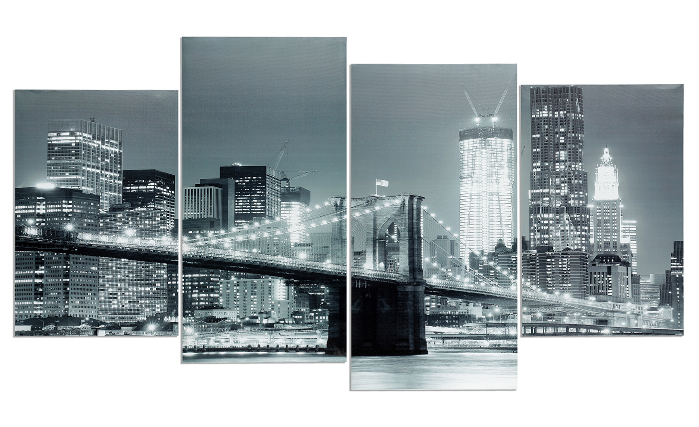 Brooklyn Bridge Bild 4 Amerika Leinwand teilig York New USA Wandbild