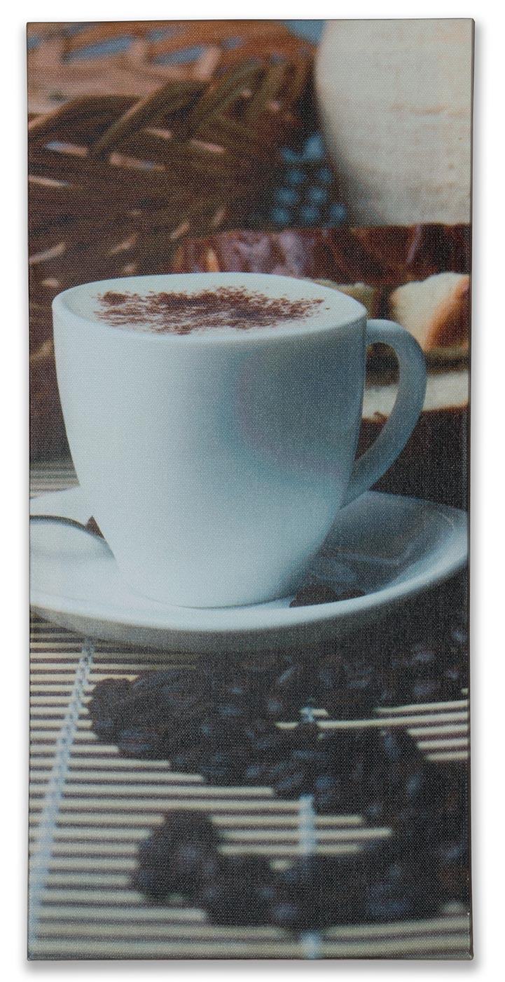 Wandbild 5er Set Küche Bild Deko 86x42cm Cappuccino Leinwand Kaffee