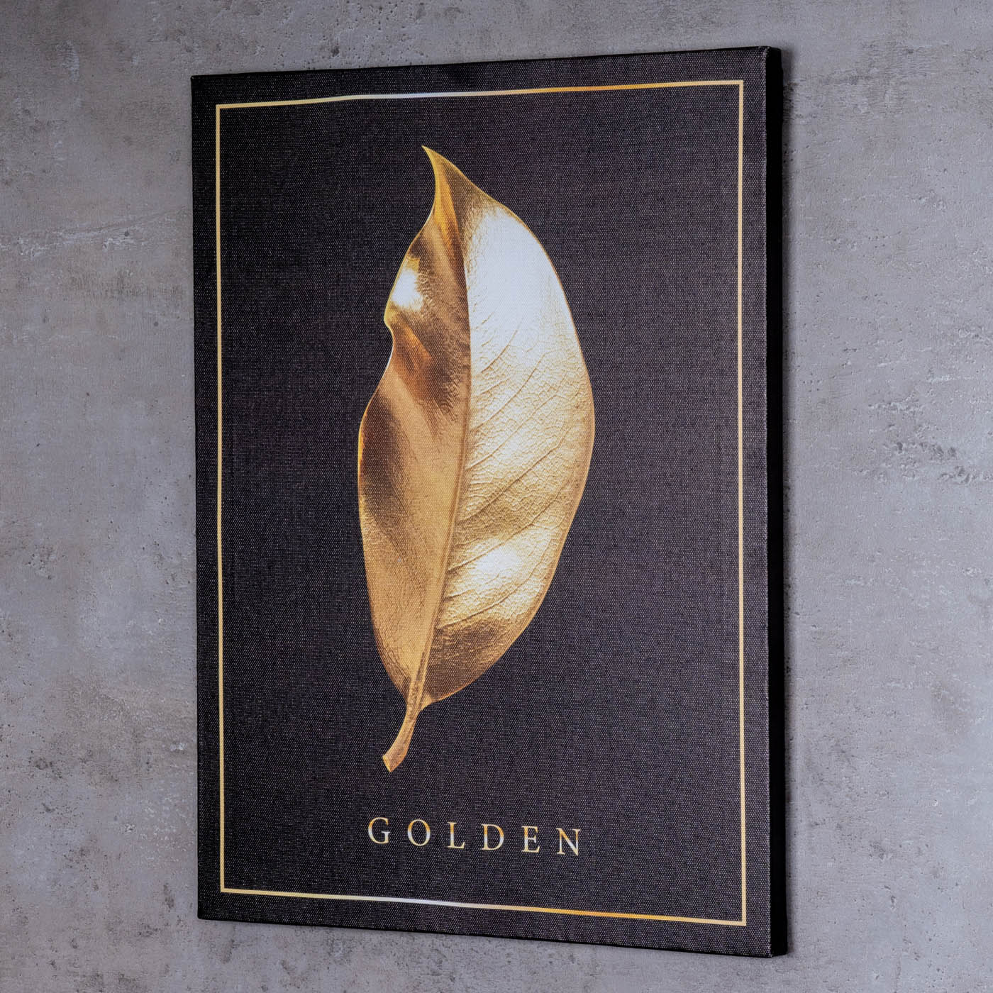 Gold 3er Wandbilder Leinwand Monstera Blätter Set Schwarz 30x40cm Wanddeko Deko