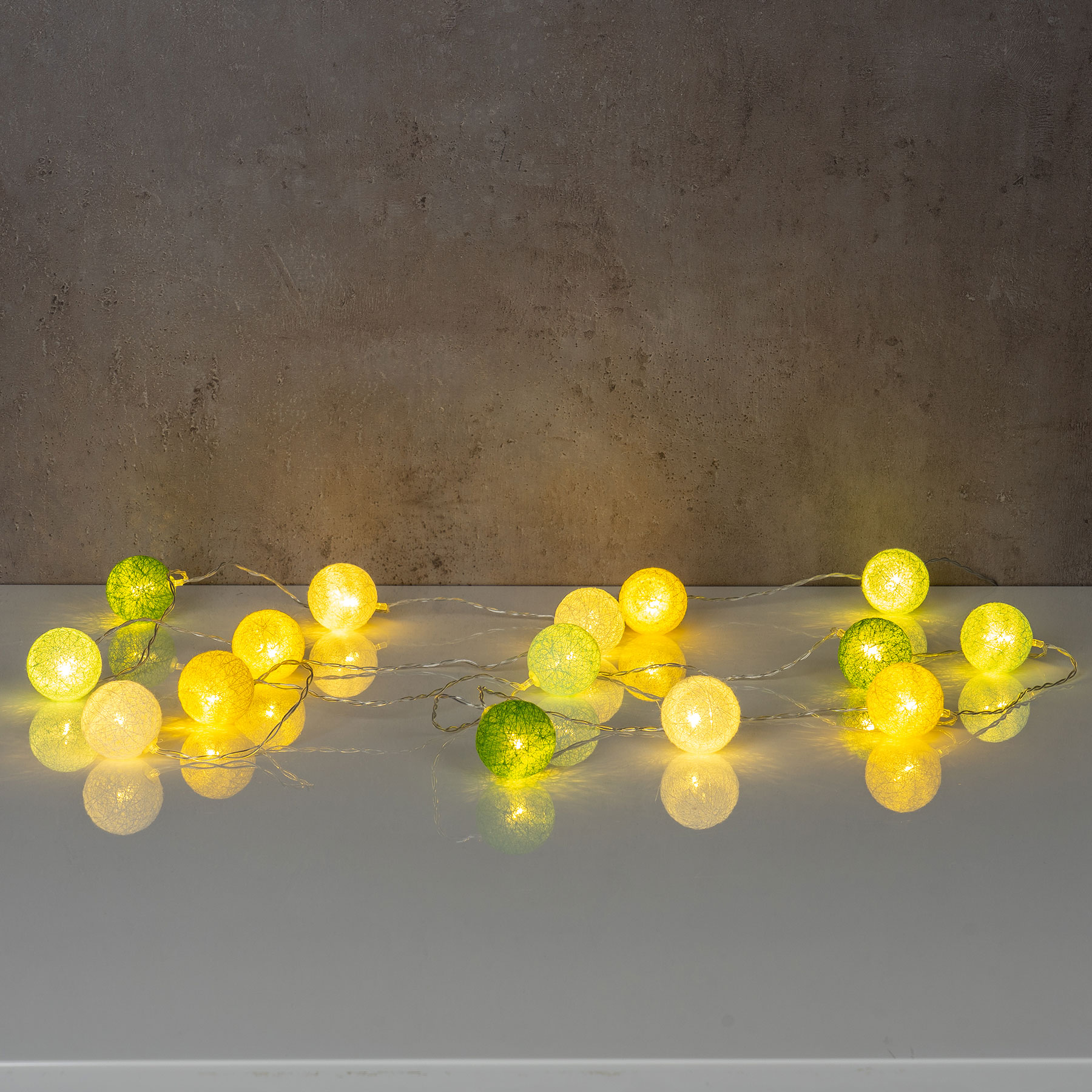 Ormromra Lichterkette Zitronen Lichterkette mit 3m,20 LED Lampenperlen,dekorative  Lichter